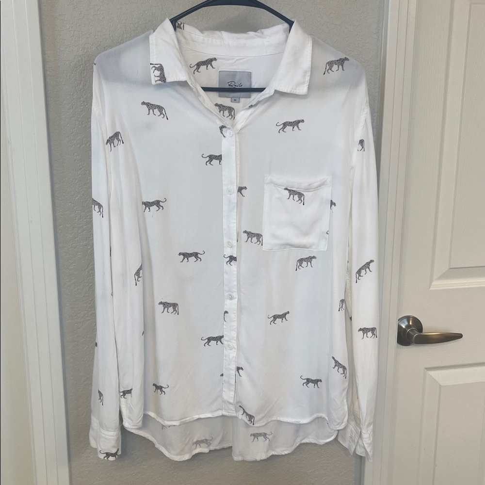 Rails Cheetah Print Button Down size M